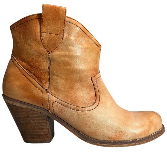 Steve Madden Tesstify Boots Sz 8 Western Leather Cowboy Booties Brown - Picture 8 of 12